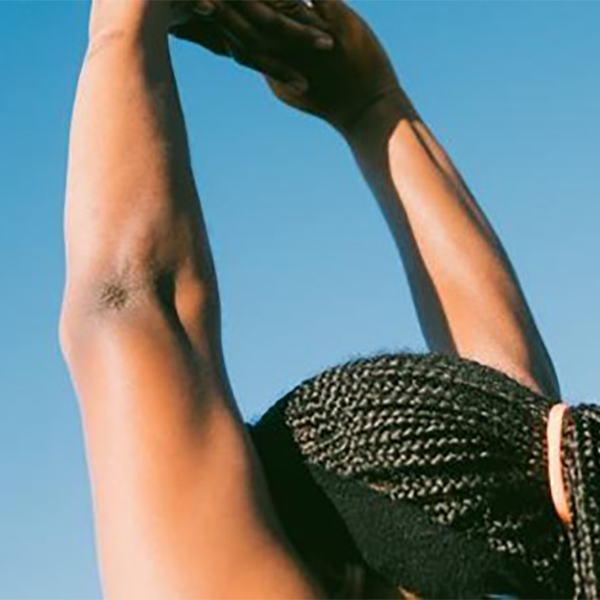 Image of a woman stretching