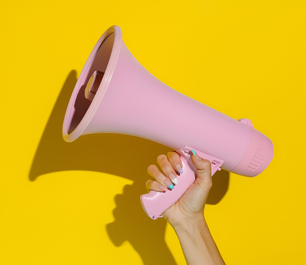 Image of a pink megaphone