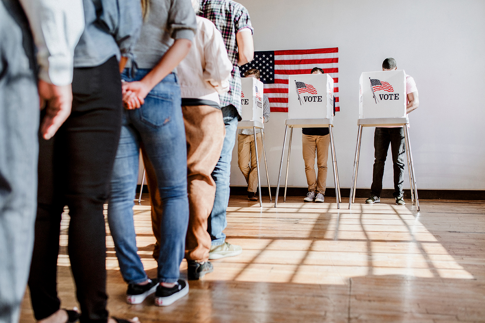 Image of people voting