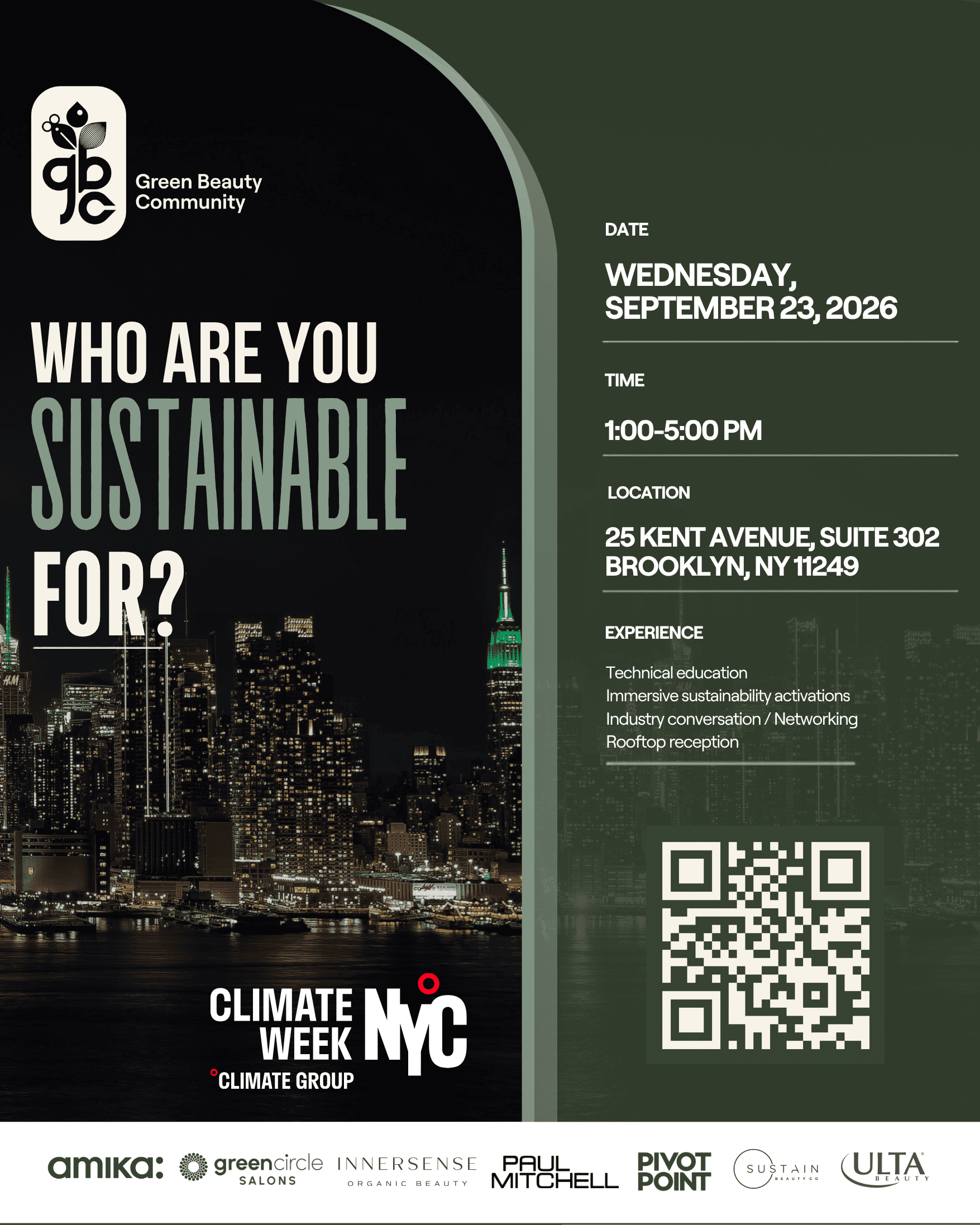 Green Beauty Community NYC Climate Week